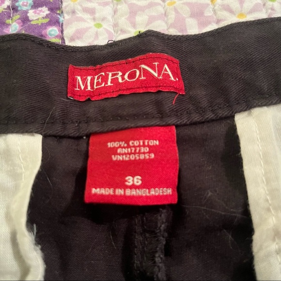 Merona Shorts, Size 36, Black, 10.5” Inseam, 100% Cotton - Picture 4 of 4